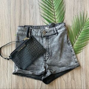 💋 NEW H&M high waisted stretch black shorts 4